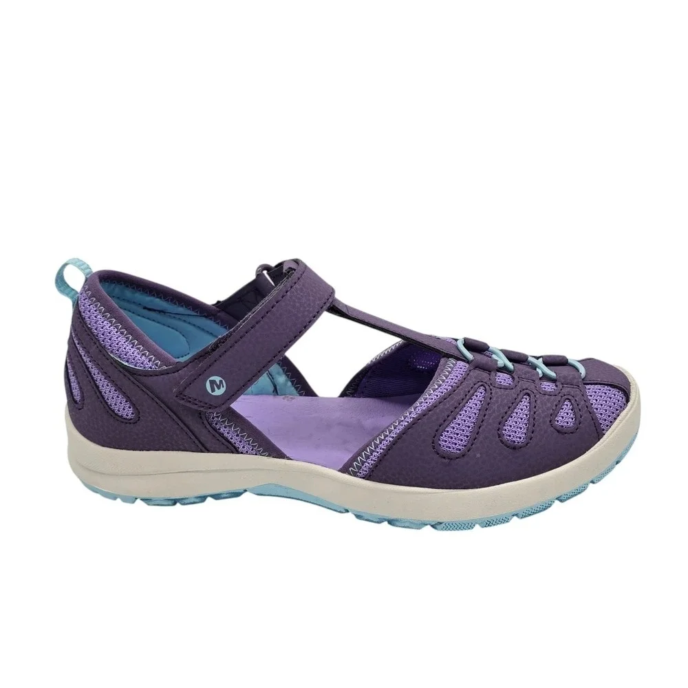Merrell Hydro Lily Girls Water Shoes Size 6 Purple Mesh Hook & Loop Sandals